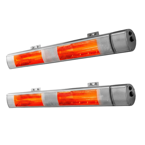 Devanti 2-Pieces Electric Strip Heater Radiant Infrared Heaters Remote Control 3000W
