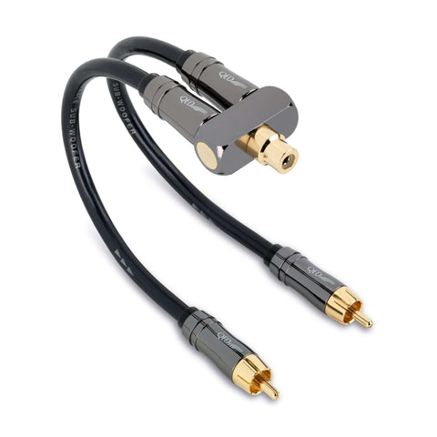 QED Performance Subwoofer Y Adapter F/RCA to Dual M/RCA