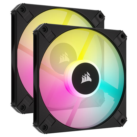 Corsair iCUE AF120 120mm RGB Slim PWM Fan (Black) [2 Pack]