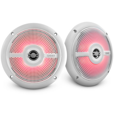 DS18 NXL-6SL NXL 6.5" 2-Way Coaxial Marine Shallow Speaker (White)
