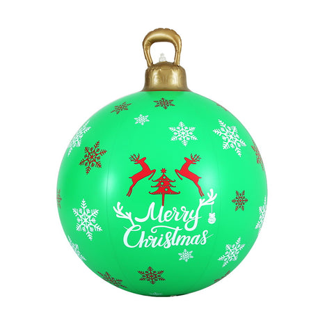 Jingle Jollys Christmas Inflatable Ball  Bauble 60cm Outdoor Decoration Green