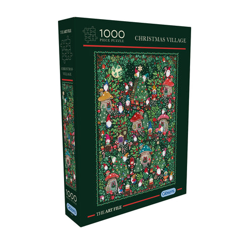 Gibsons 1000pc Art File Christman Village Puzzle