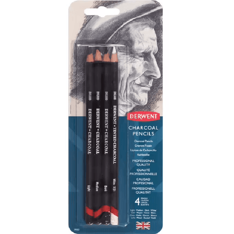 Derwent Charcoal Pencils Professional Artists (Assorted) [Pack 4]