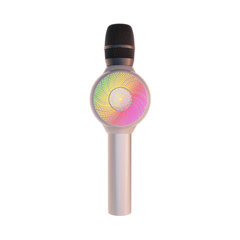 Laser LED Karaoke Microphone (Rose Gold)