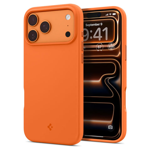 Spigen Apple iPhone 17 Pro Max Silicone Fit (MagFit) Case (Cosmic Orange)