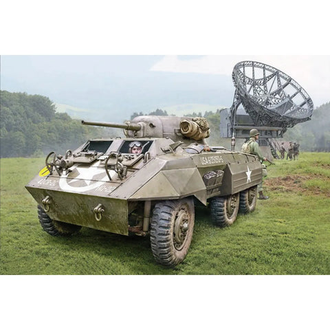 Italeri 1/35 M-8 Greyhound Armoured Vehicle Scaled Plastic Model Kit