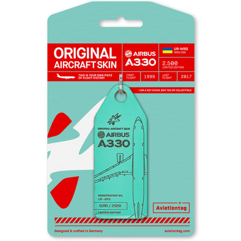 Boyle Aviationtag Keychain Airbus A330 Windrose Tag 14.5cm (Mint)