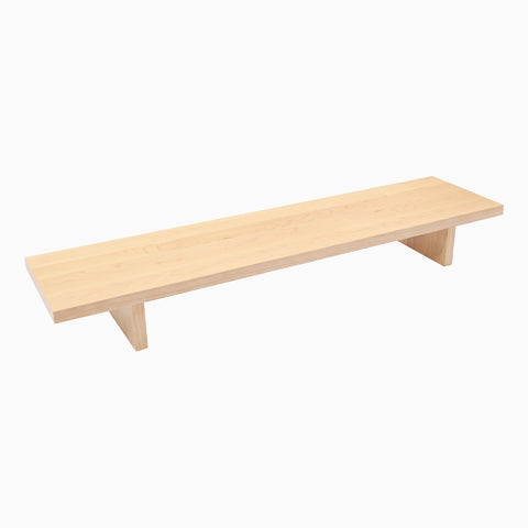 Desky Minimal Monitor Stand - Maple Hardwood