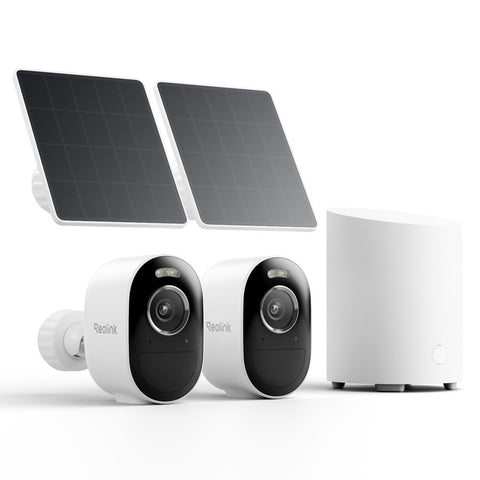 Reolink 3K 5MP HD Security Camera System 2 Pack Solar/Battery Powered Wire-Free