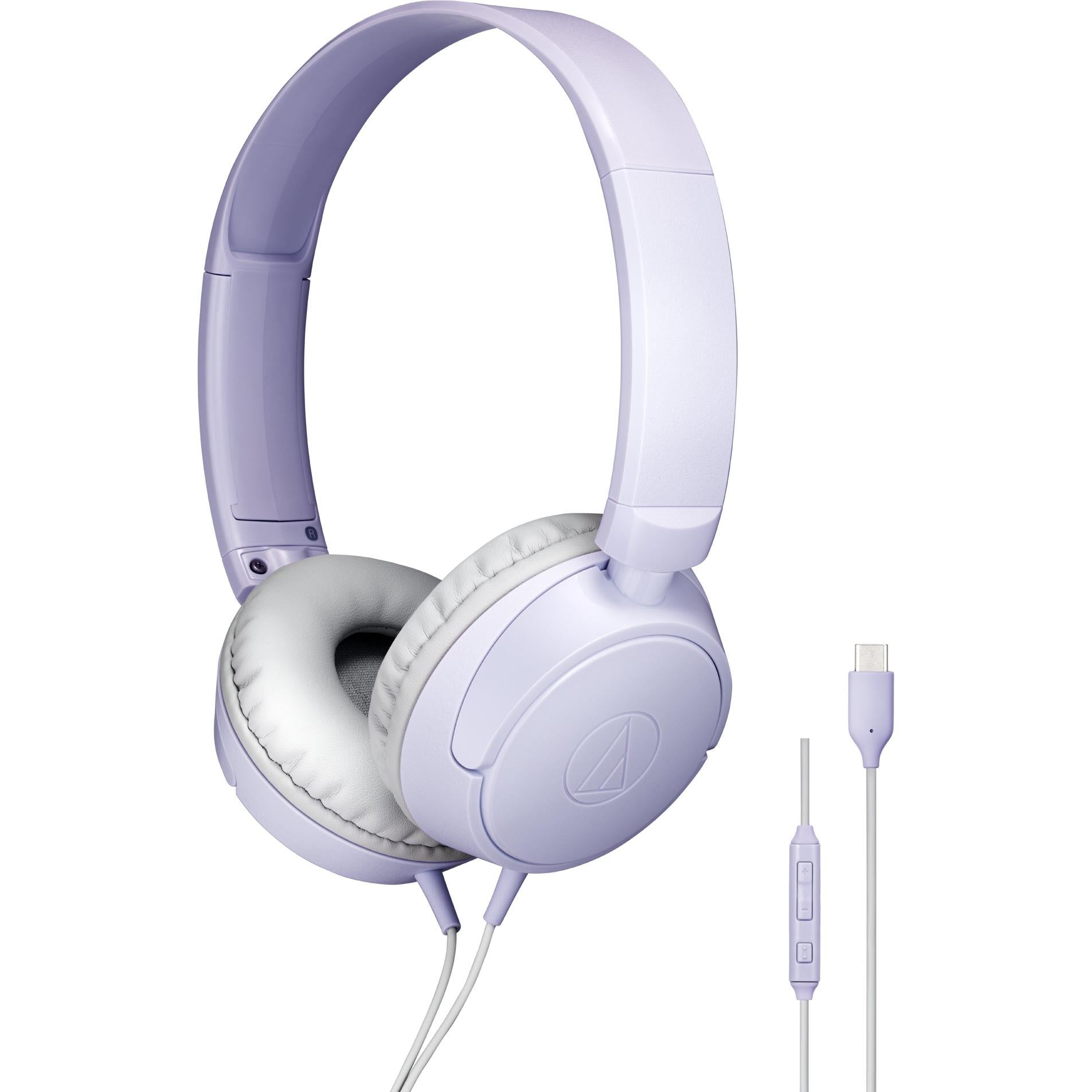 Audio-Technica ATH-S120 USB-C On-Ear Headphones (Light Violet