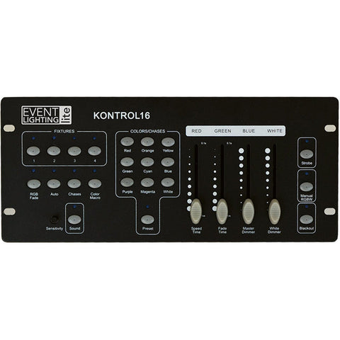 Event Lighting KONTROL16 - 4 x RGBW fixture DMX controller