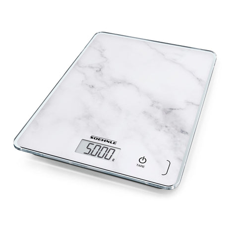 Soehnle Page Compact Digital LCD Kitchen Food Scale Marble 5kg
