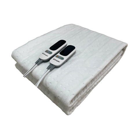 Dimplex Multi-Zone Queen Size Bed Fitted Electric Blanket Washable (White)