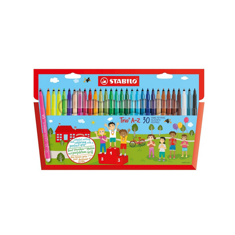 Stabilo Trio A-Z Fibre Tip Pens [Wallet 30]