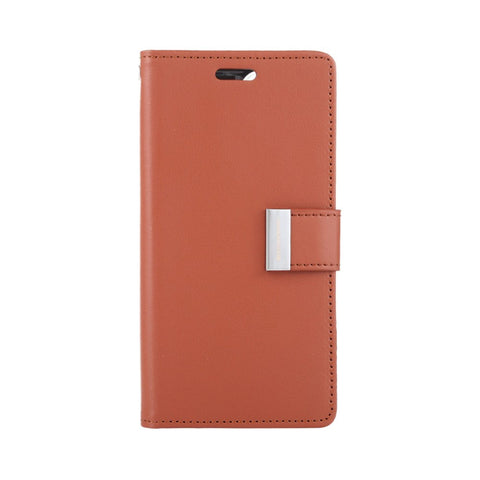 Goospery Rich Diary case for iPhone 14 - Brown