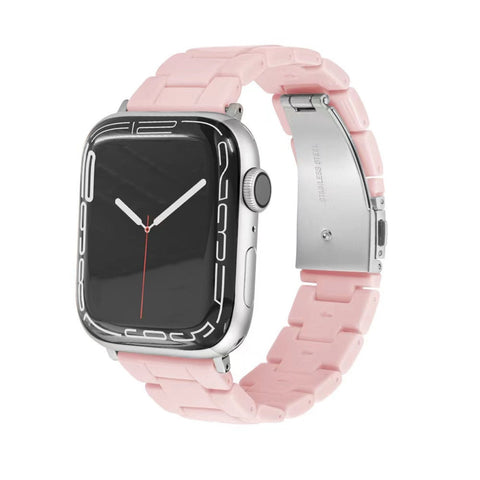 Friendie Resin Link Bracelet Band Small – Palm Beach Pink (Apple Watch 38–41mm)