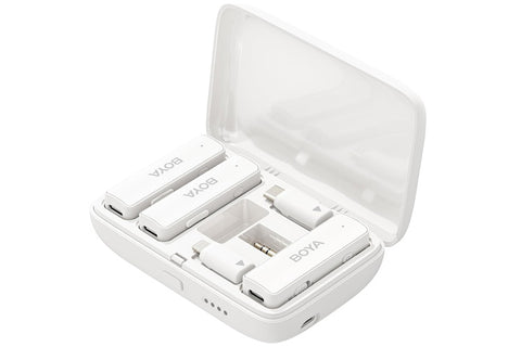 Boya BOYALINK All-In-One Wireless Microphone System (White)