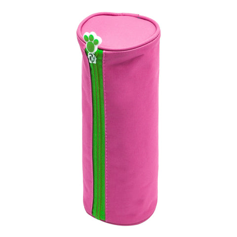 Glitter Critters Barrel Style Roll Me Fabric Kids Pencil Case (Pink)