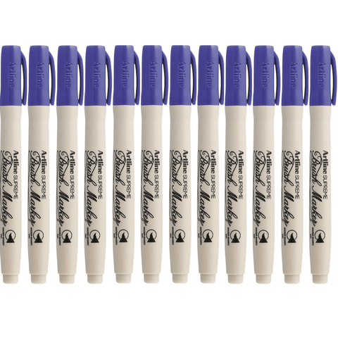 Artline Supreme Brush Marker (Purple) [Box 12]