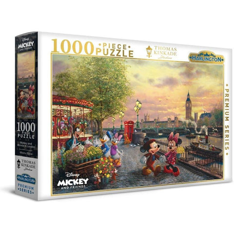 Harlington 1000pc Kinkade Mickey and Minnie London Puzzle