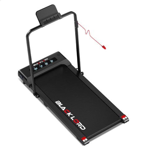 BLACK LORD Treadmill Electric Walking Pad Under Desk Foldable Gym 400mm (Black)