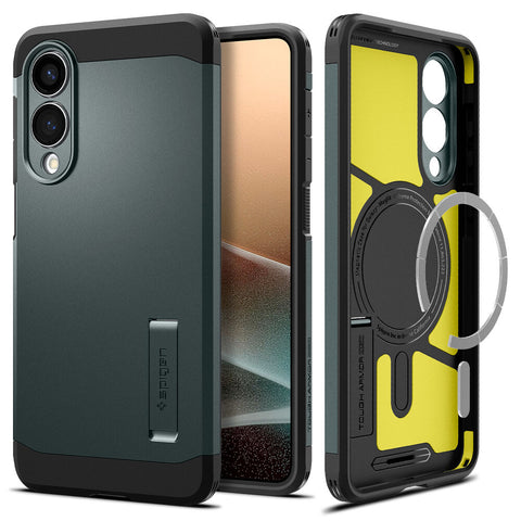 SPIGEN Tough Armor MagSafe Case for Galaxy S25 Edge (Abyss Green)