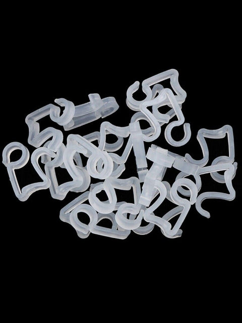 Christmas Warehouse - ACCSAA41 200x UV Stabilised Outdoor Gutter Hooks | Bulk Icicle & Fairy Light Multi Clips Opaque