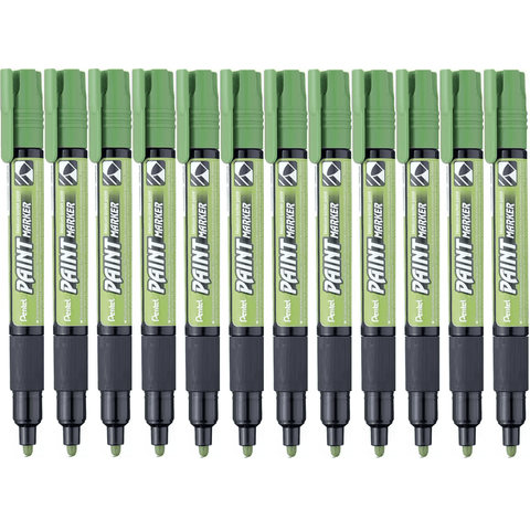 Pentel MMP20 Box 12 Paint Marker Medium Bullet Point (Light Green)