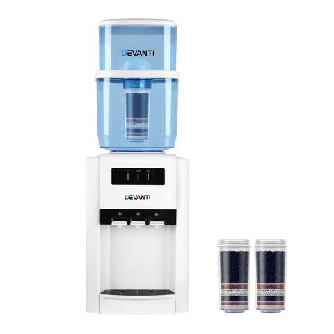 Devanti Water Cooler Dispenser Bench Top 22L with 2 Filter