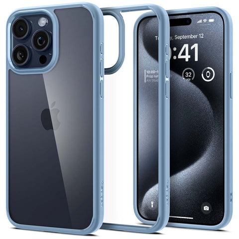 SPIGEN Ultra Hybrid Crystal Case for iPhone 15 Pro Max (Sierra Blue)
