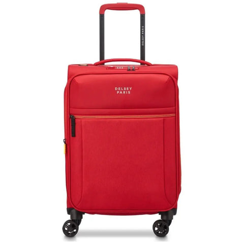 Delsey Brochant 3 Small 55cm Expandable Travel Carry-On Suitcase TSA Lock Red