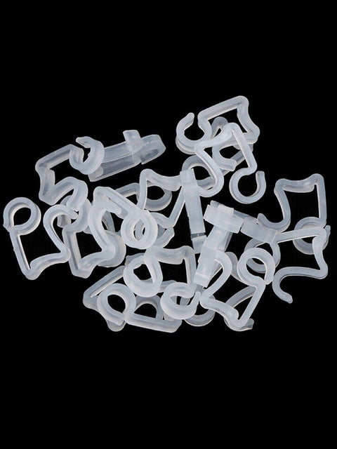 Christmas Warehouse - ACCSAA40 50x UV Stabilised Outdoor Gutter Hooks | Multi-Fit Icicle & Fairy Light Clips Opaque