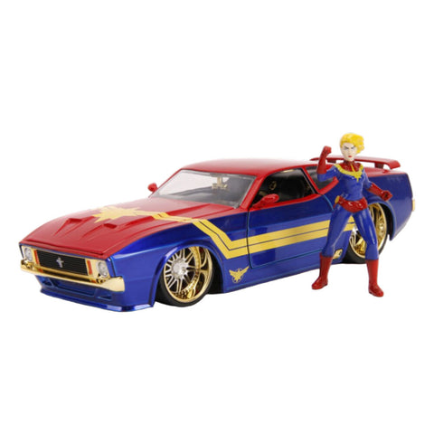 Jada 1:24 Marvel Captain And Marvel 1973 Ford Mustang Mach 1 Diecast Vehicle