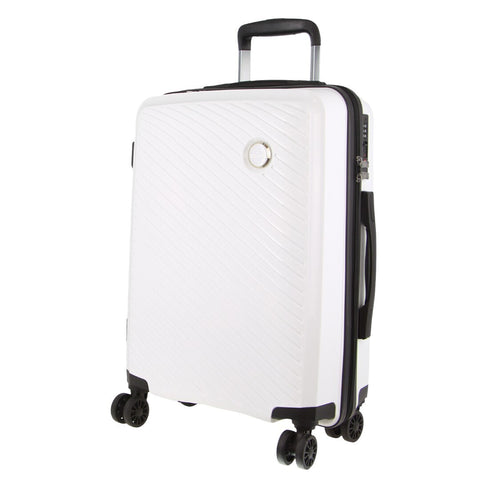 Milleni Pierre Cardin Inspired Cabin Travel Carry On Suitcase 54cm (39L) White