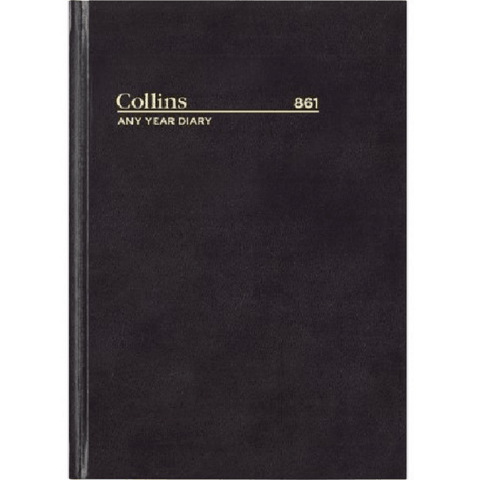 Collins Debden Collins Any Year Diary 3 Day To Page A5 Black