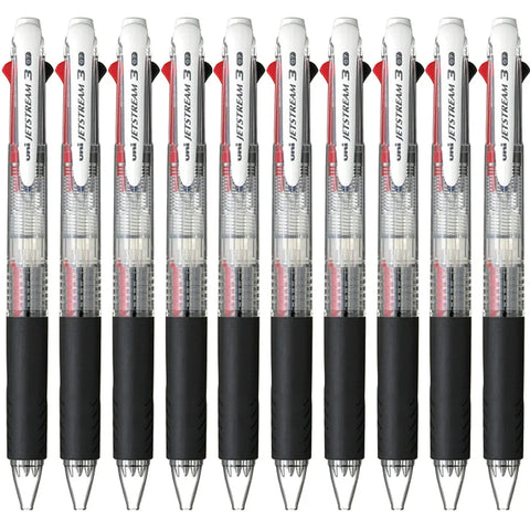 Uni-Ball JetStream Retractable Pen Rollerball 3 Colour 0.7mm Box of 10