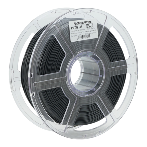 3D META Matte High Speed PETG 3D Printing Filament - Black