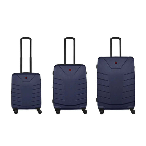 Wenger Pegasus Expandable 4-Wheel Suitcase Set of 3 - Blue (Small