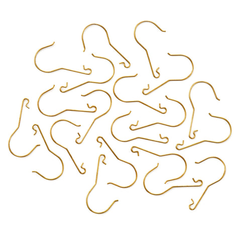 Ornament Hooks (Brass), Set of 20 - Hallmark Keepsake Christmas Ornament Accessory