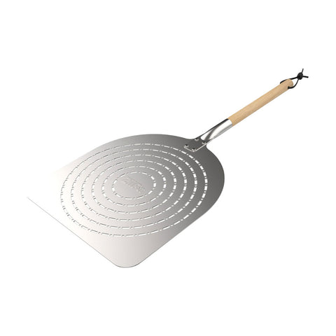 ZiiPa Eva Perforated Aluminium Handle Short Pizza Peel Beechwood