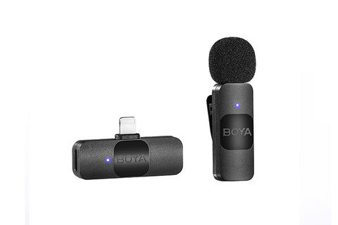 Boya BY-V1 Wireless Lavalier Clip-on Microphone for iPhone & iPad