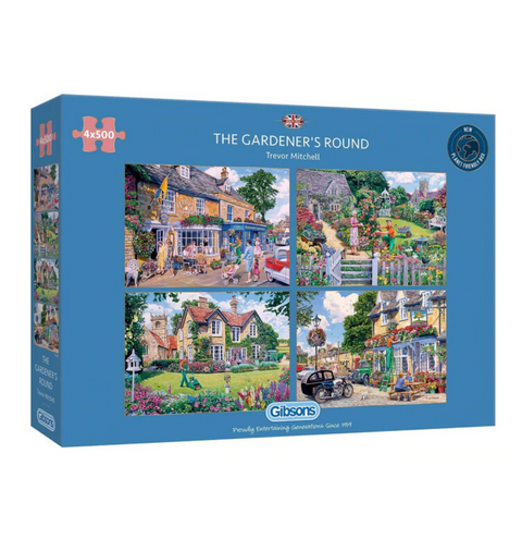 Gibsons 4x500pc The Gardeners Round Puzzle