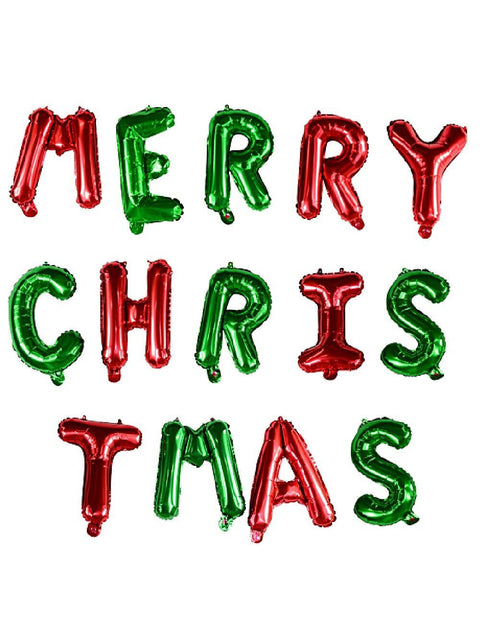 Christmas Warehouse - DECRH142 4m Red & Green Merry Christmas Inflatable Letter Bunting Red & Green
