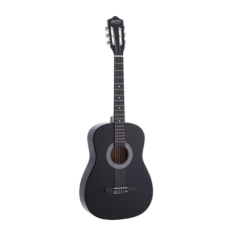Alpha 38" Acoustic Guitar Full Size Classical Cutaway Nylon String Black