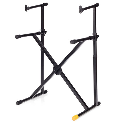 Hercules Double Tier Double Braced Keyboard Stand with Vertical Support