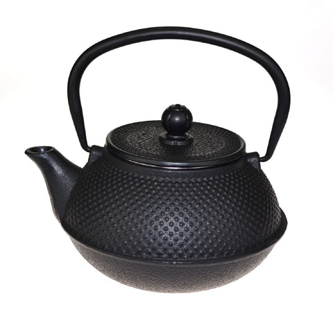 Teaology Cast Iron Teapot 800ml - Fine Hobnail Black