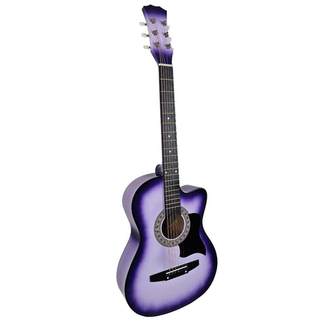 Karrera 38in Cutaway Acoustic Guitar with Carry Bag (Purple Burst)