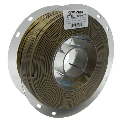 3D META Metal Fill PLA 3D Printing Filament - Bronze
