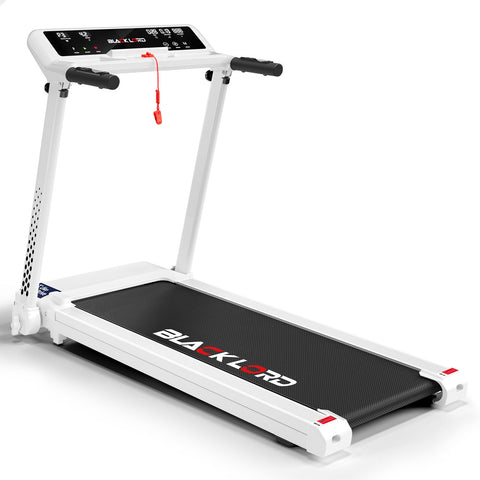 BLACK LORD Treadmill Electric Exercise Running Machine Foldable Home Gym Fitness (White)