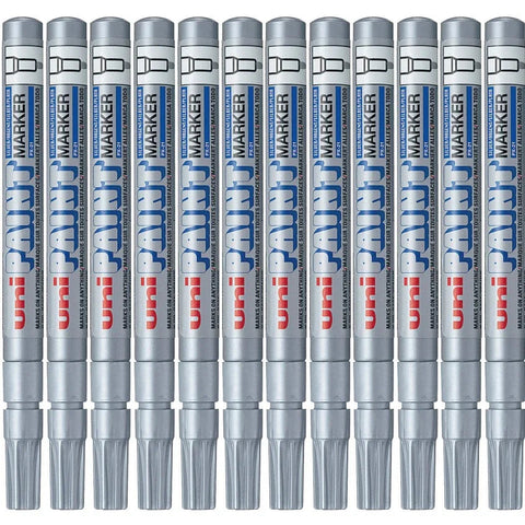 Uni-Ball PX-21 Paint Marker Bullet Tip 1.2mm Silver Box 12